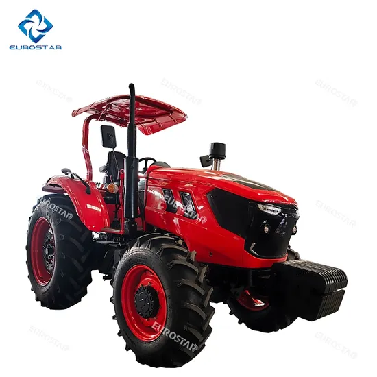 China Agricultural Machinery Manufacturer 4WD 80HP 90HP 100HP 110HP 12HP 130HP Cheap Wheel Farm Tractor with Front End Loader and Backhoe